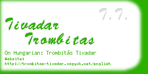 tivadar trombitas business card